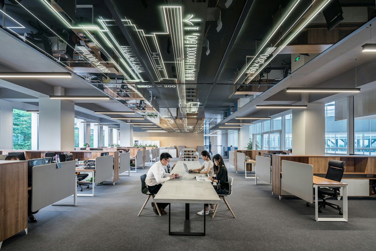 Bright open-plan office